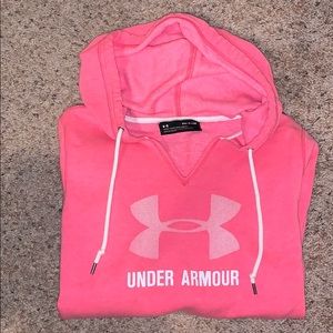 Pink Under Armour V-neck hoodie